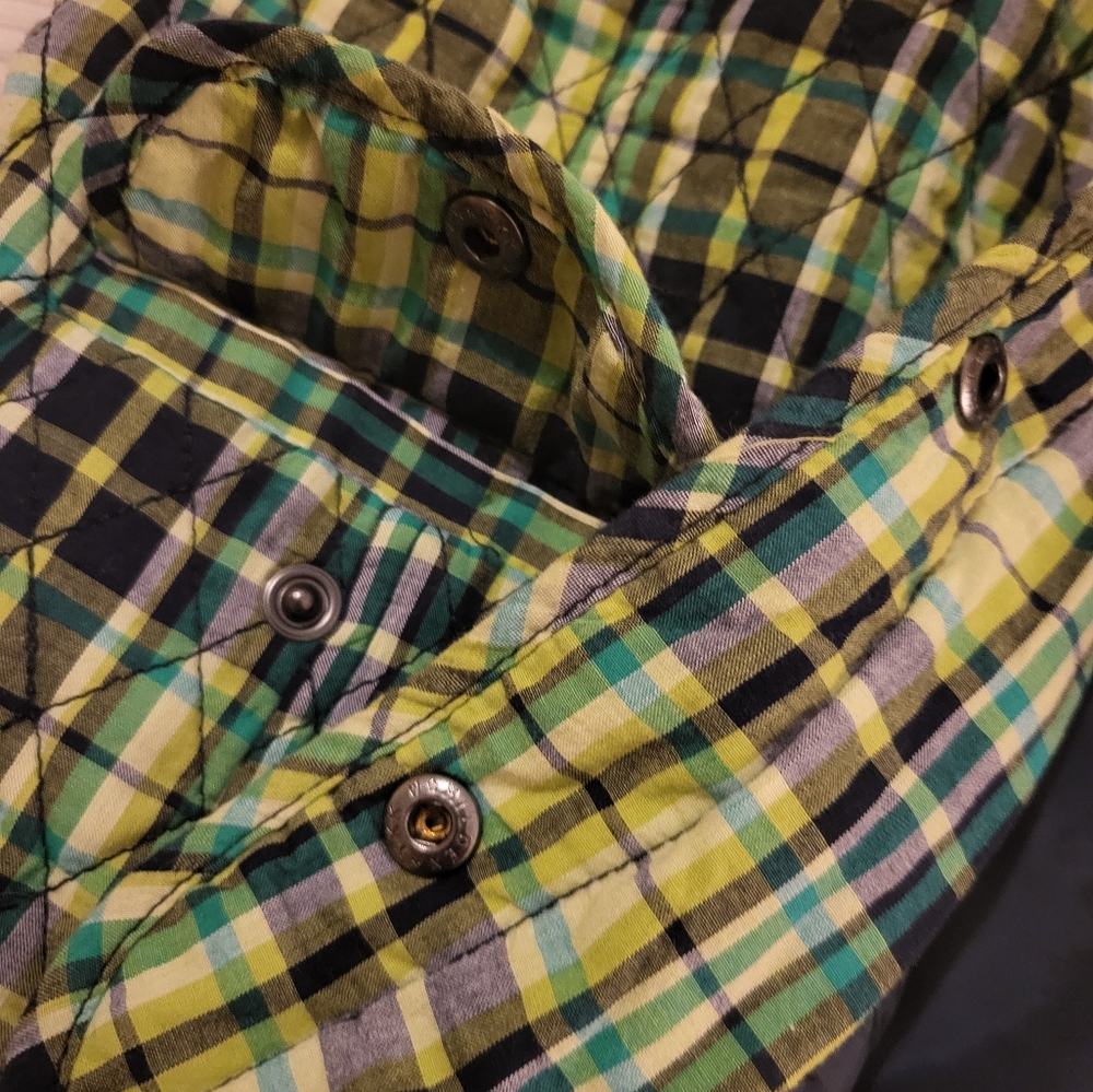 Christopher and banks, Vest, size small, green and blue plaid. - Picture 4 of 10